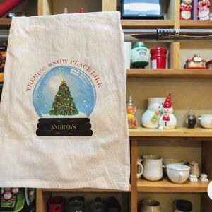 BN There's Snow Place Like Andrews Christmas Kitchen Towel